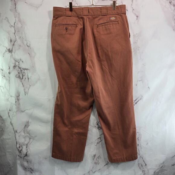 Dickies Pants Women 34 Terracotta Straight Grunge Workwear Urban Outfitters UO - Picture 1 of 10